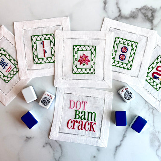 Mahjong Cocktail Napkins (Set of 6)