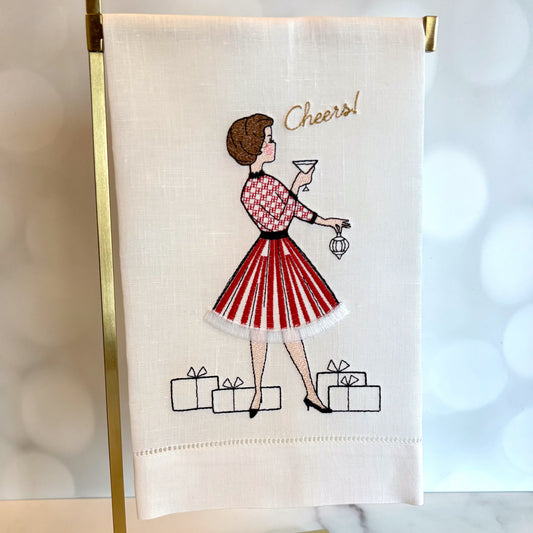 Cheers with a Brunnete (Hand Towel)
